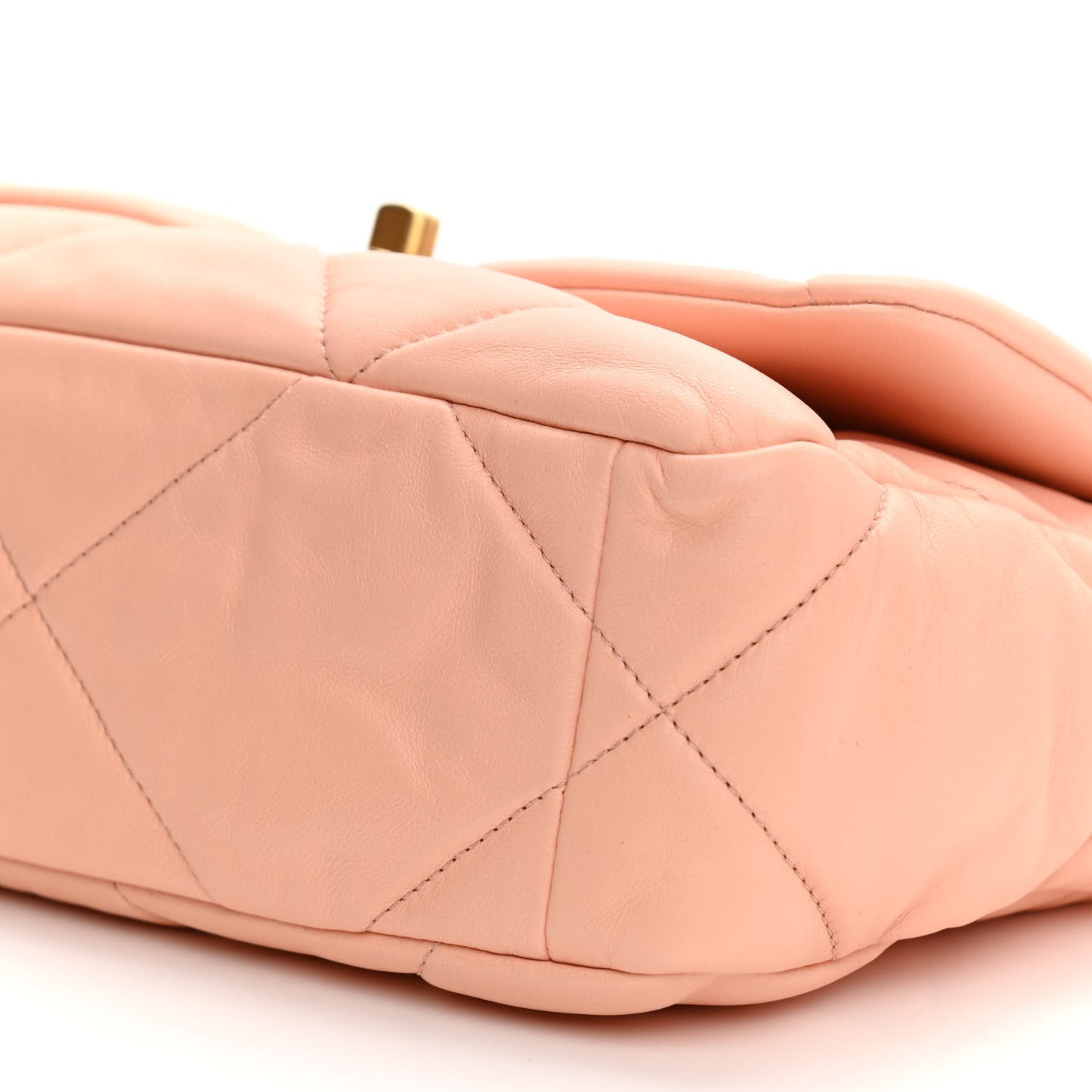 Lambskin Quilted Medium Chanel 19 Flap Light Orange