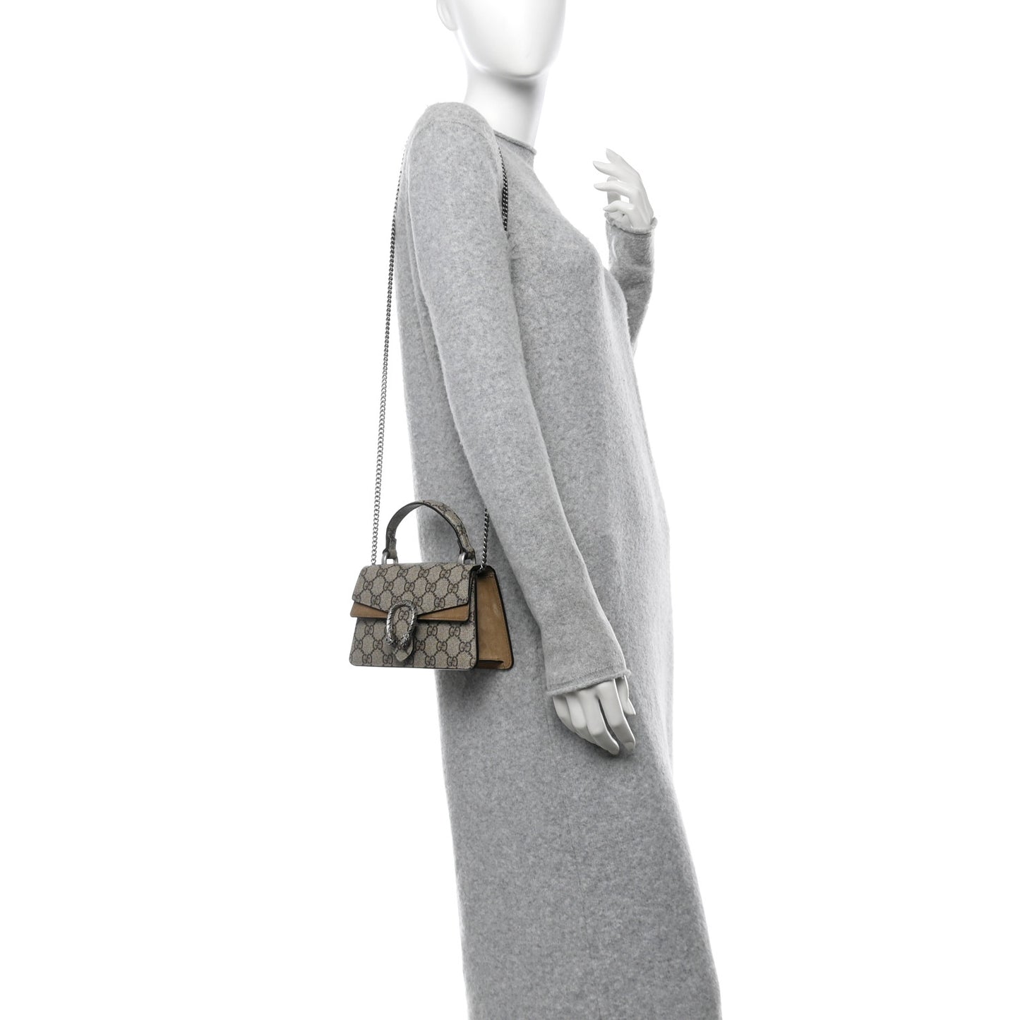 GG Supreme Monogram Mini Dionysus Top Handle Bag Taupe