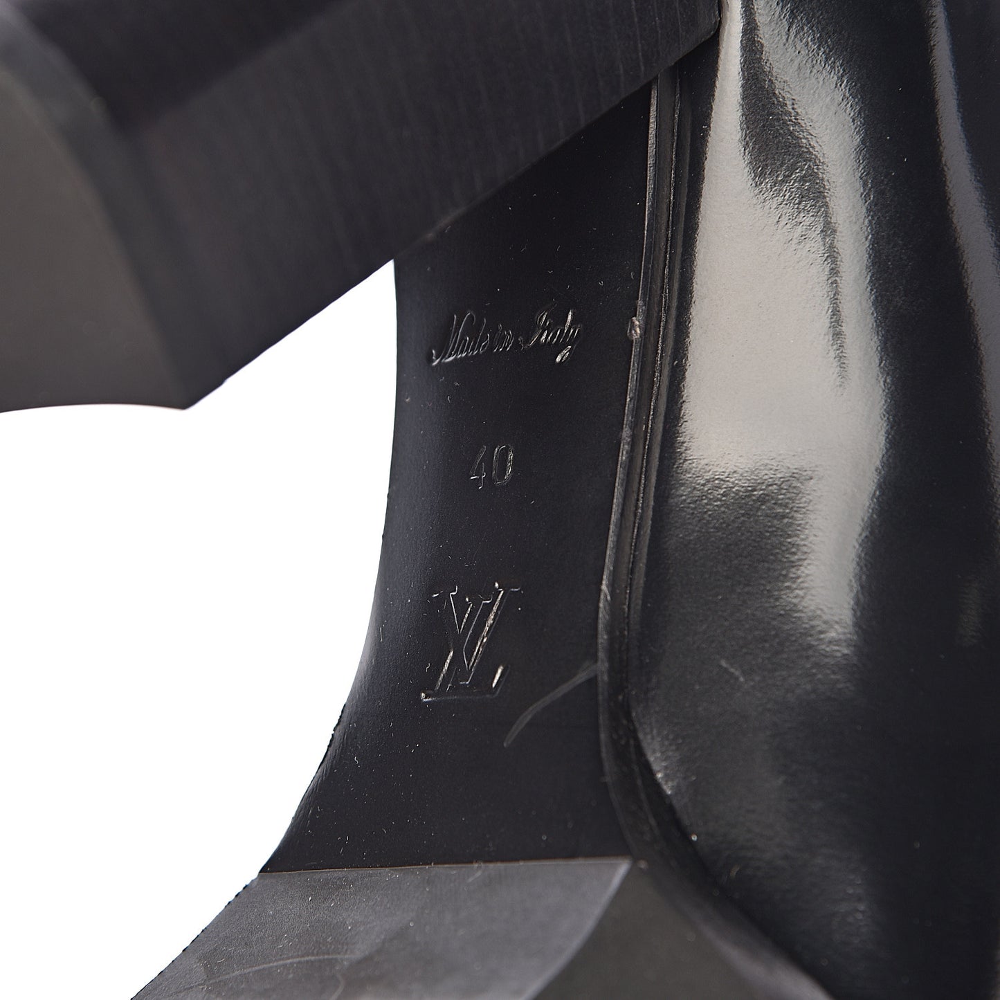 Patent Calfskin Monogram Star Trail Chelsea Ankle Boots 40 Black