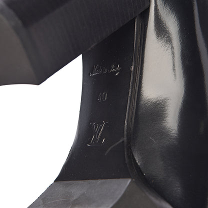 Louis Vuitton Patent Calfskin Monogram Star Trail Chelsea Ankle Boots 40 Black 6 of 7