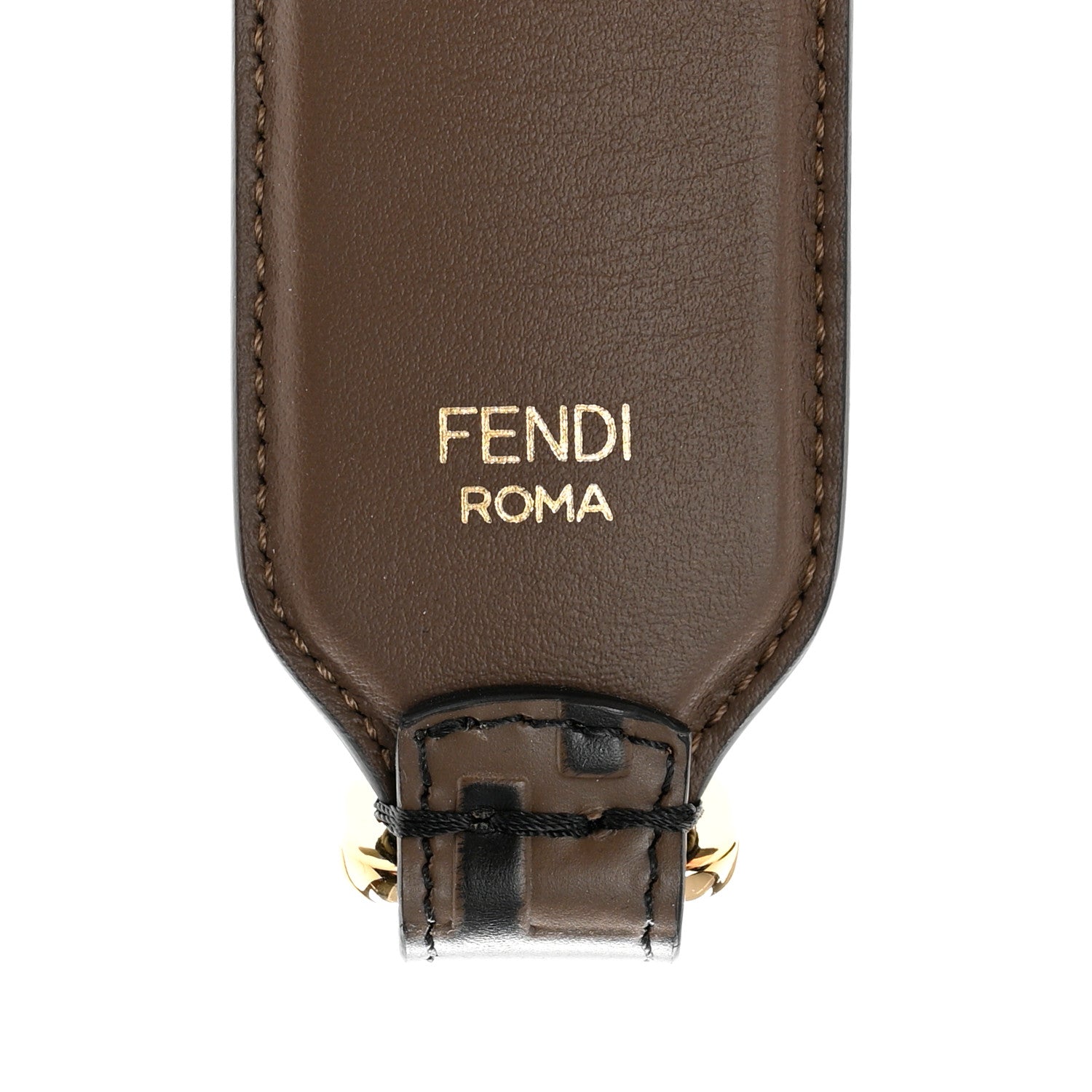 Fendi Vitello Century Bi-Color FF 1974 Embossed Strap You Maya Black 3 of 6