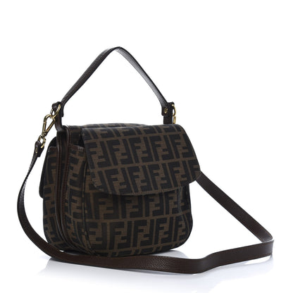 Fendi Zucca Vitello Artic Shoulder Bag Tobacco Castagna 3 of 13