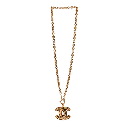 Chanel Metal Quilted CC Long Necklace Gold 3 of 7