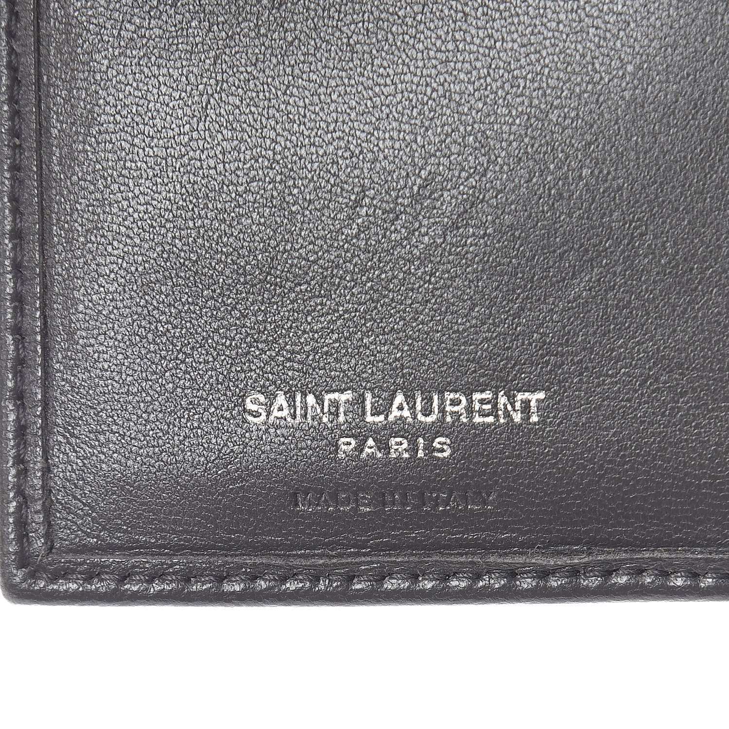 Saint Laurent Lambskin Y Quilted Monogram Compact Loulou Wallet Asphalt 6 of 6