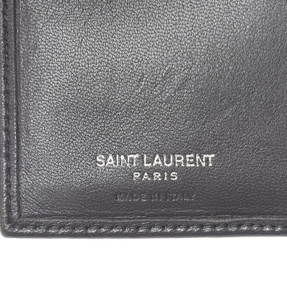 Saint Laurent Lambskin Y Quilted Monogram Compact Loulou Wallet Asphalt 6 of 6