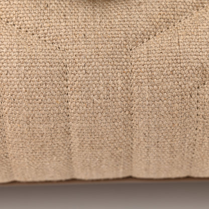 Saint Laurent Linen Y Quilted Monogram Medium Loulou Chain Satchel Natural Taupe 11 of 12