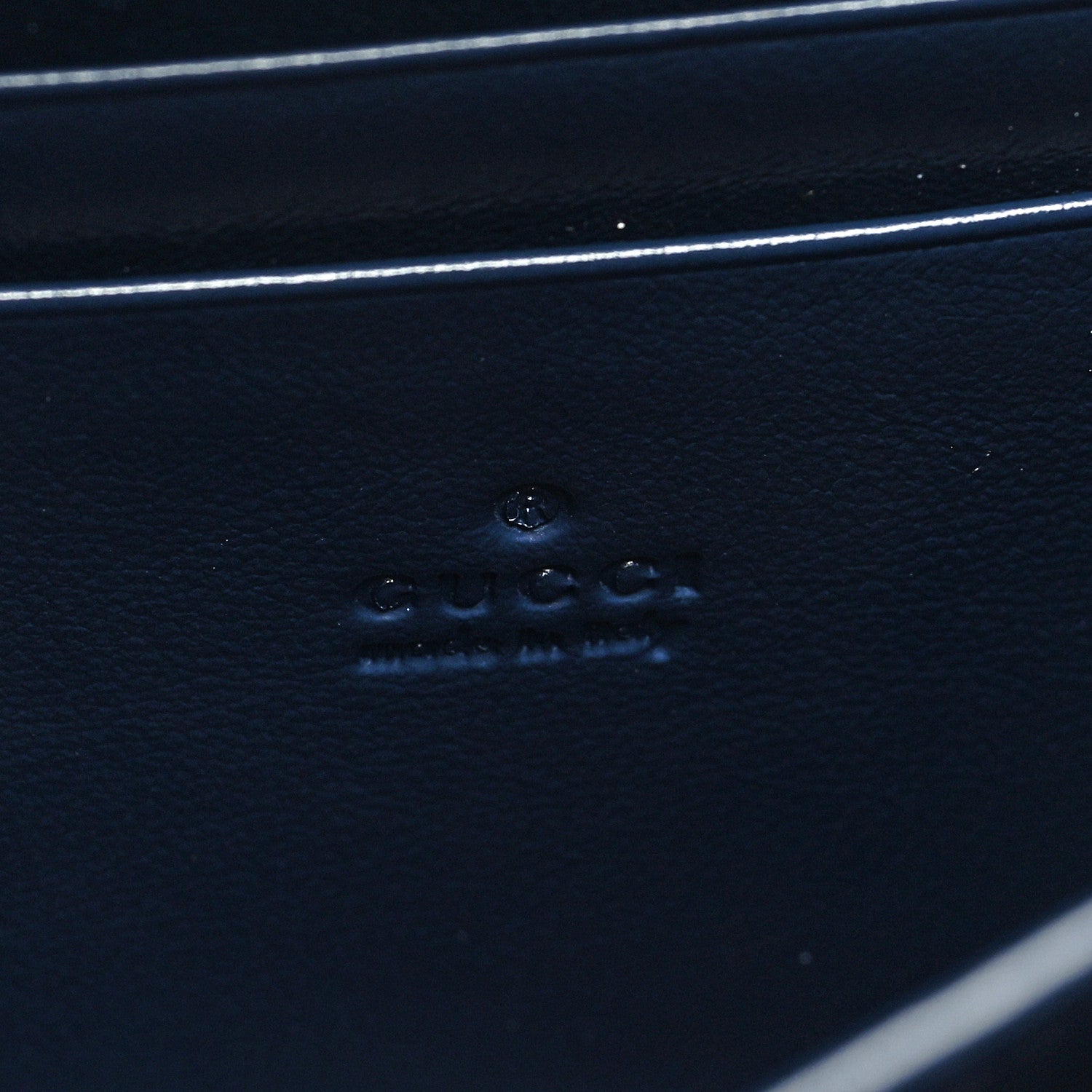 Gucci Vintage Effect Calfskin Matelasse Diagonal Torchon GG Marmont Chain Wallet Blue Agata Mystic White 6 of 9