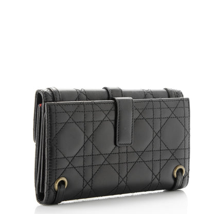 Christian Dior Lambskin Cannage Wallet Black 3 of 8