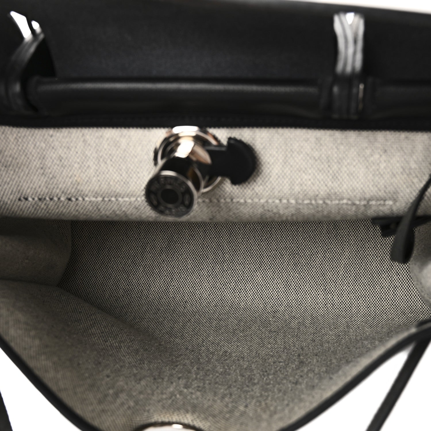 Hermes Toile H Berline Vache Hunter Herbag Zip PM 31 Black Ecru 6 of 11