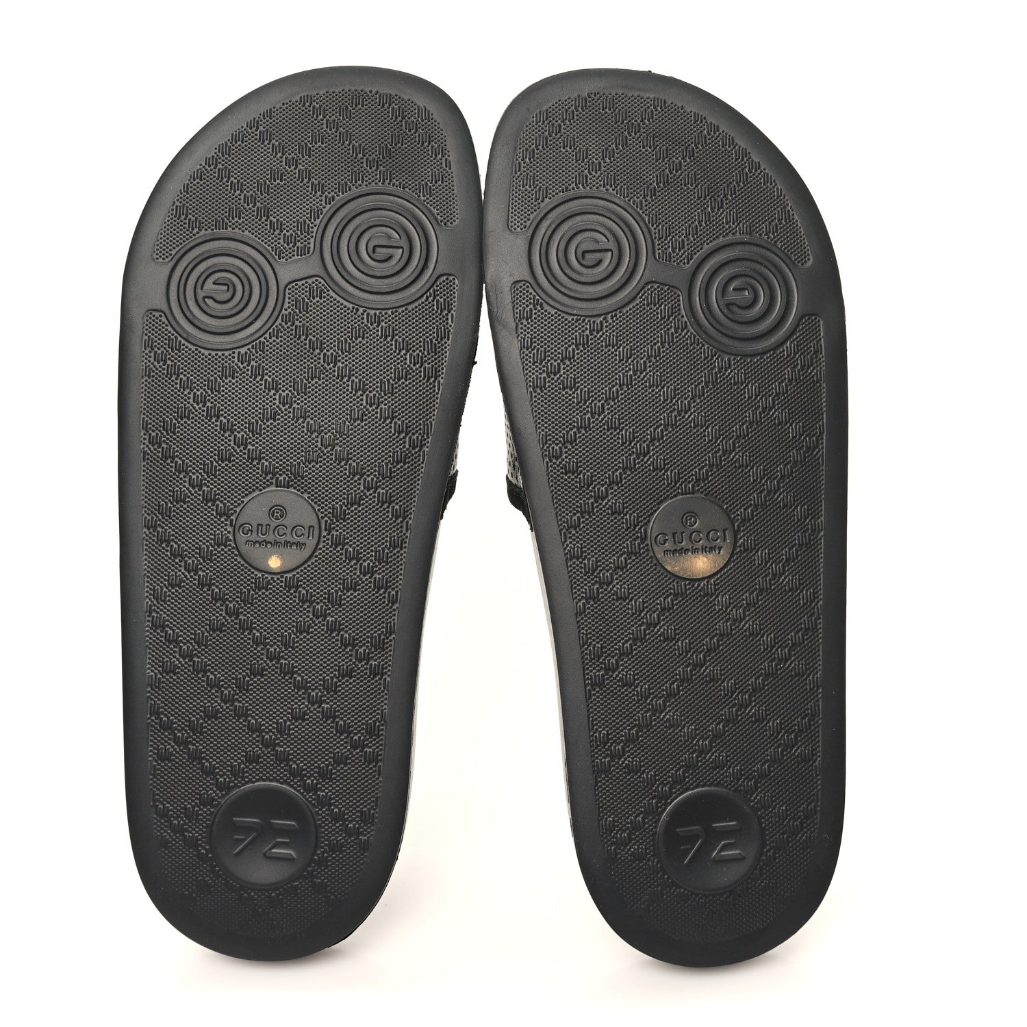 Gucci Suede Perforated Horsebit Slide Sandals 36 Black 6 of 8