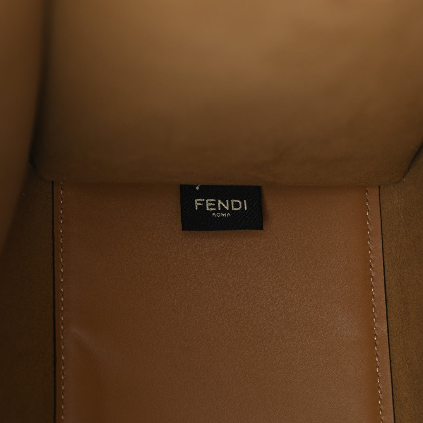 Shearling Vitello King Logo Medium Fendi Sunshine Shopper Tote White