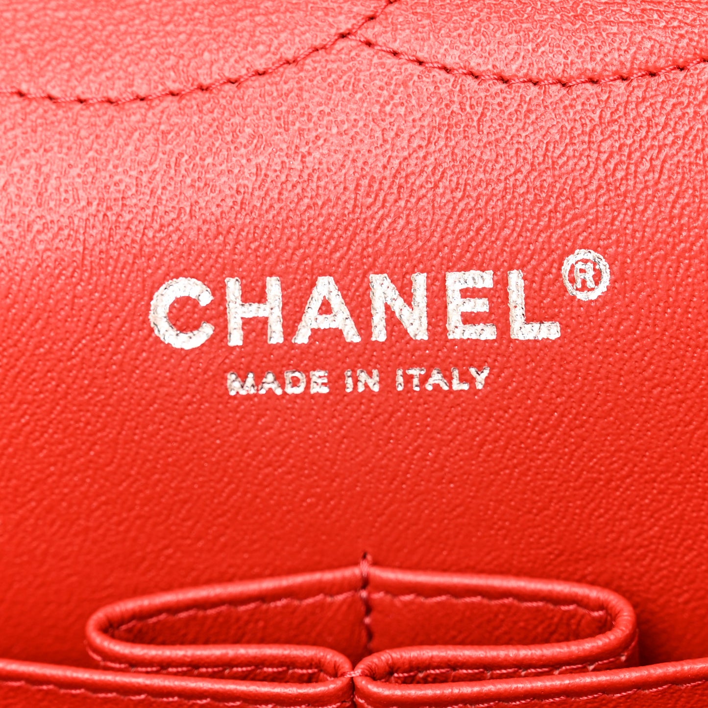 Lambskin Quilted Jumbo Double Flap Red