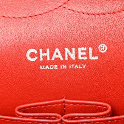 Chanel Lambskin Quilted Jumbo Double Flap Red 6 of 10