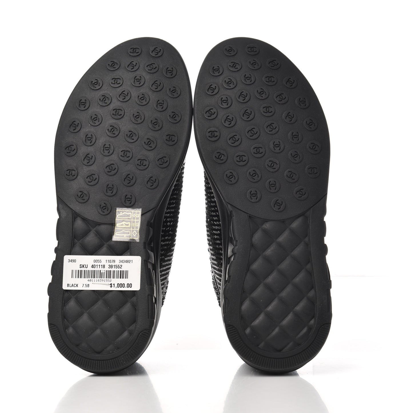 Sequin CC Sneakers 37.5 Black