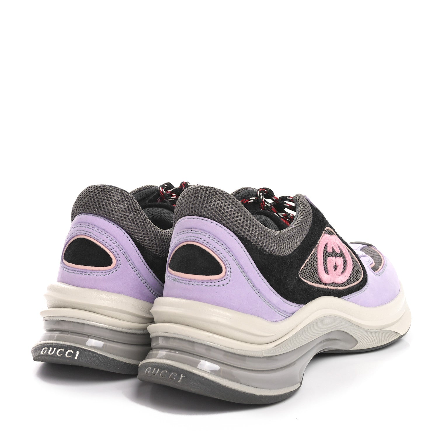 Gucci Technical Knit Fabric Suede Calfskin Womens Gucci Run Sneakers 38.5 38.5 5 of 9