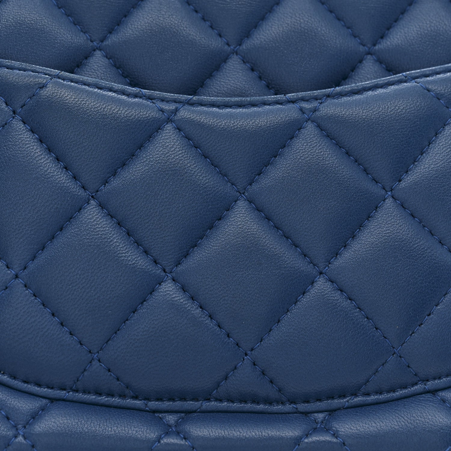 Chanel Lambskin Quilted Mini Square Flap Dark Blue 12 of 13
