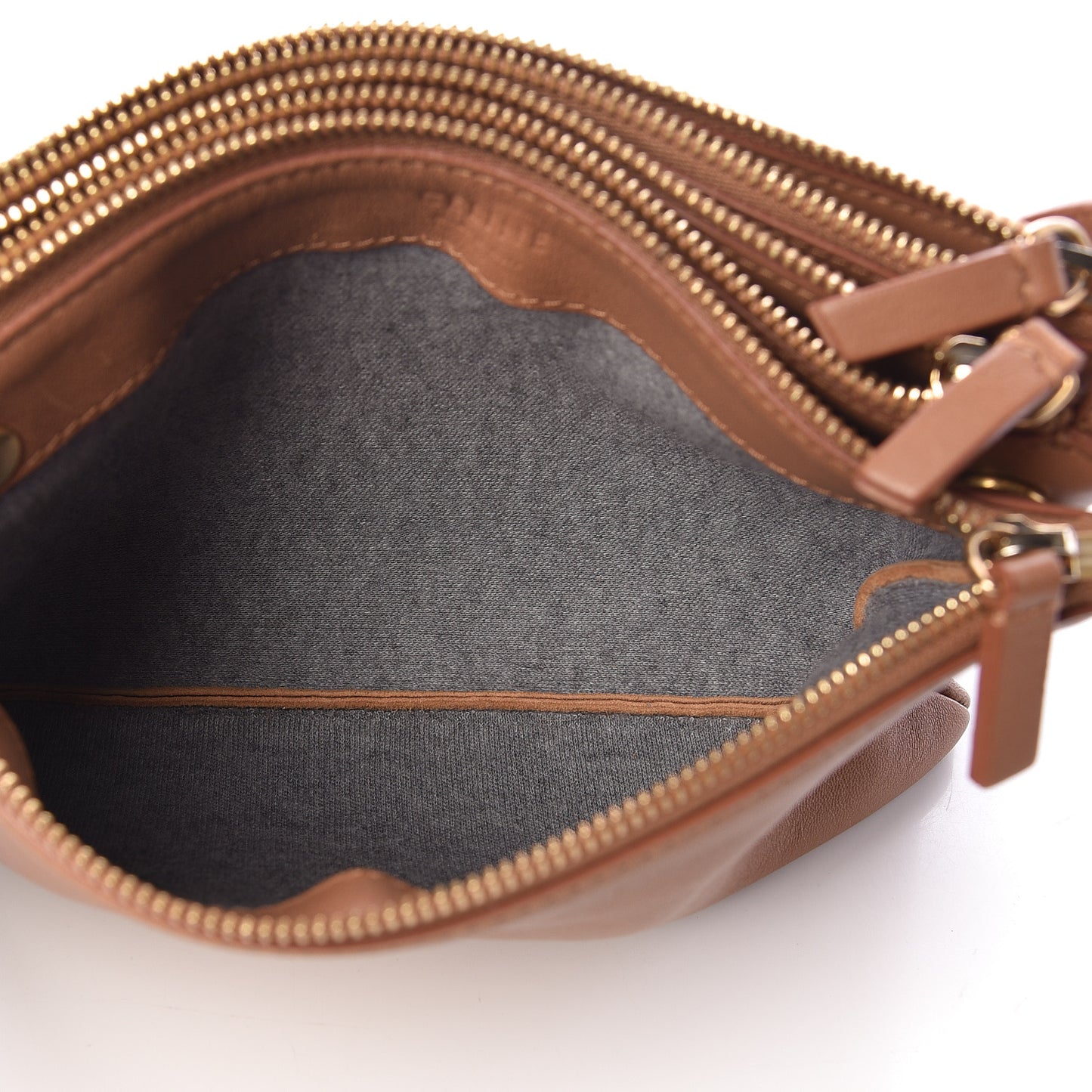 Lambskin Small Trio Crossbody Bag Tan