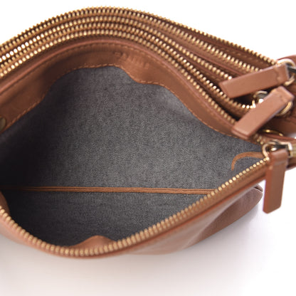 Celine Lambskin Small Trio Crossbody Bag Tan 7 of 11