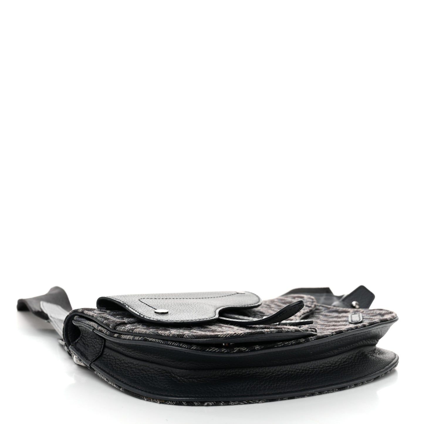 Oblique Saddle Messenger Pouch Blue Black