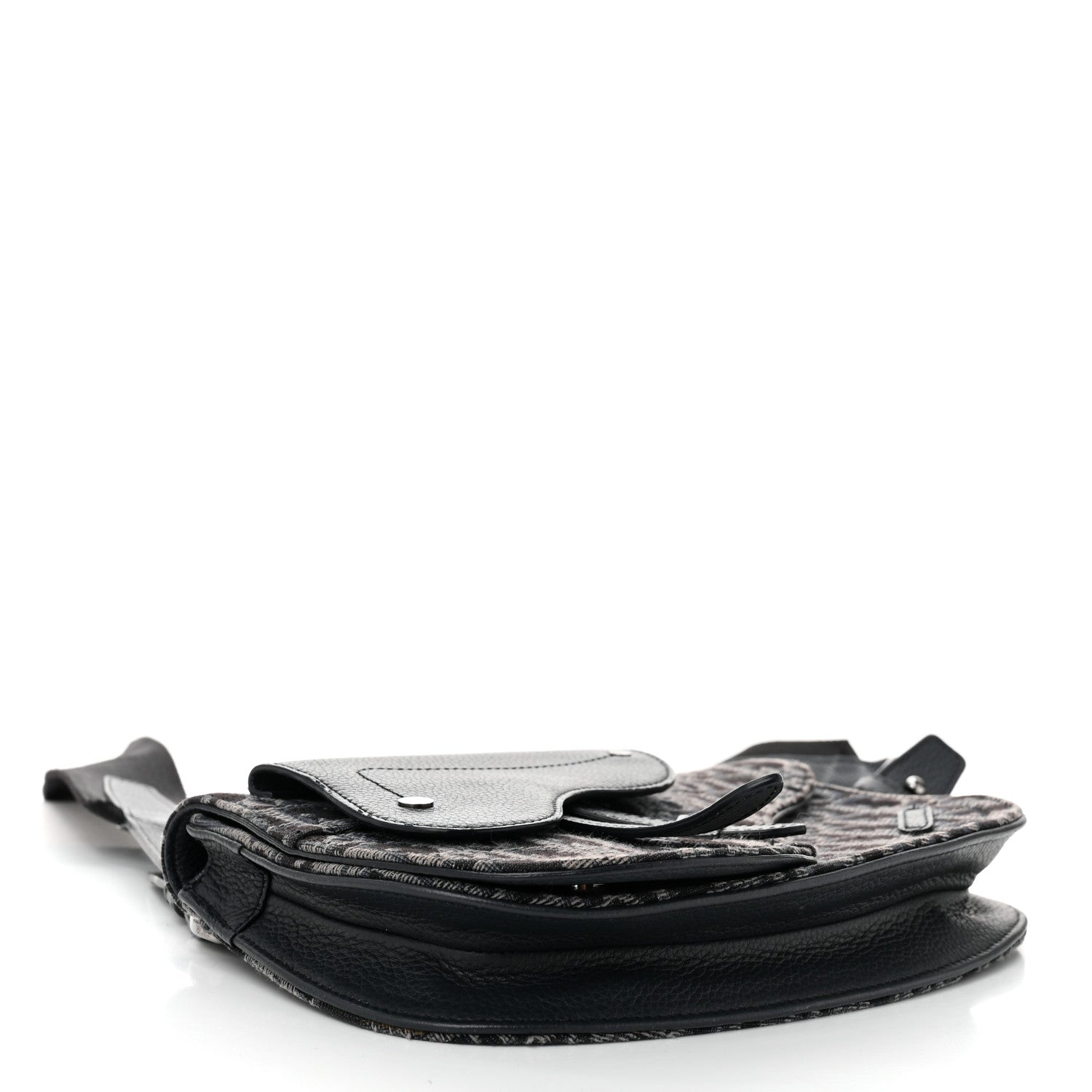 Christian Dior Oblique Saddle Messenger Pouch Blue Black 4 of 11