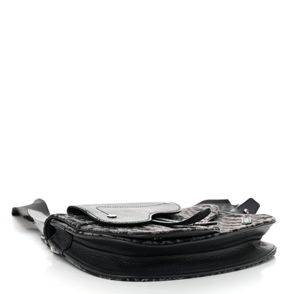Christian Dior Oblique Saddle Messenger Pouch Blue Black 4 of 11