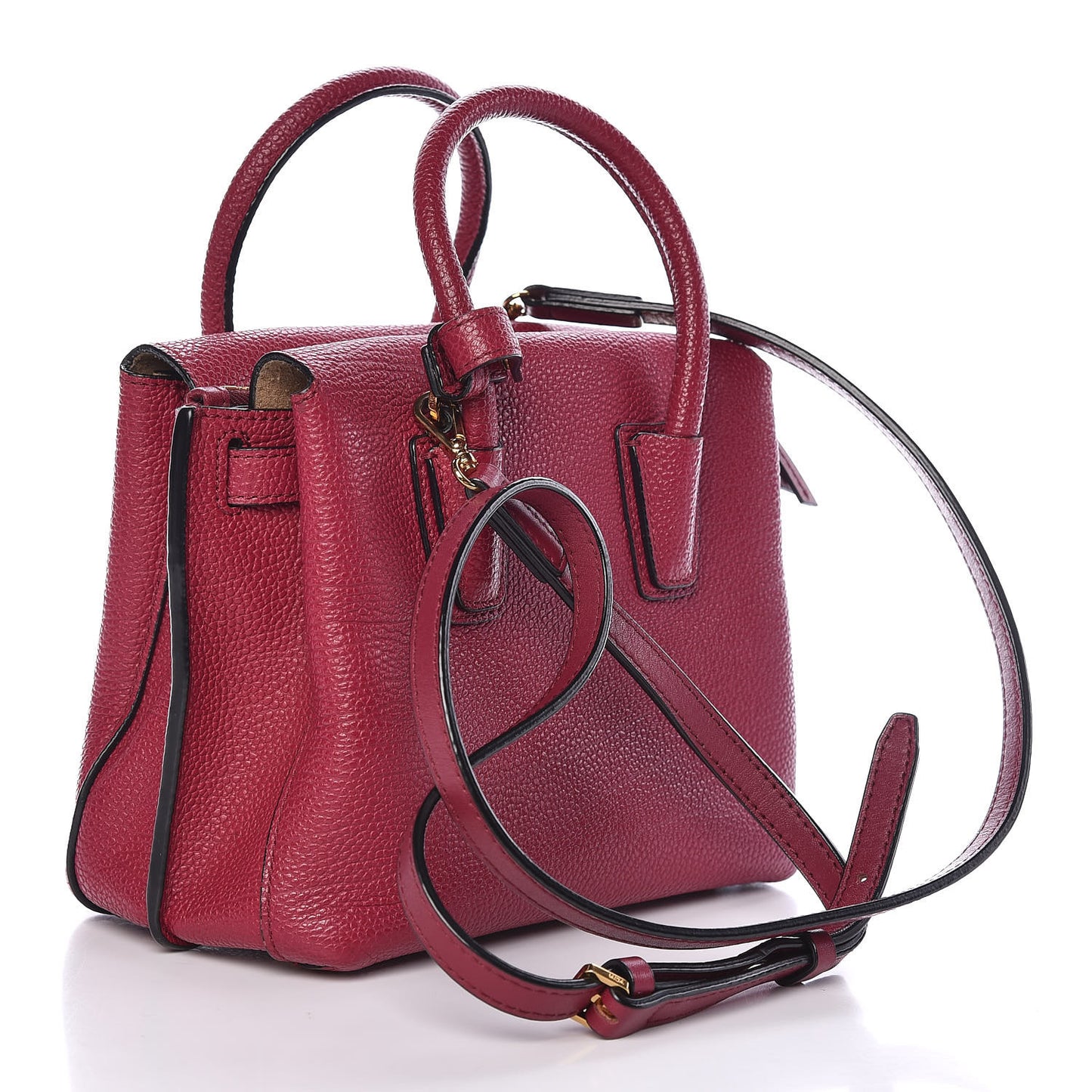 Grained Calfskin Mini Milla Tote Burgundy