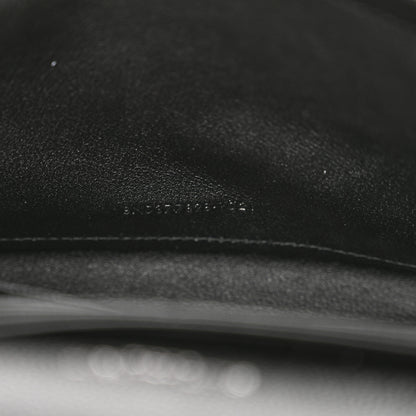 Saint Laurent Grain De Poudre Matelasse Chevron Monogram Chain Wallet Black 7 of 10