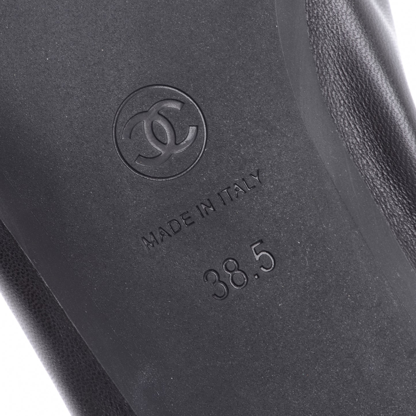 Leather CC Ballet Flats 38.5 Black