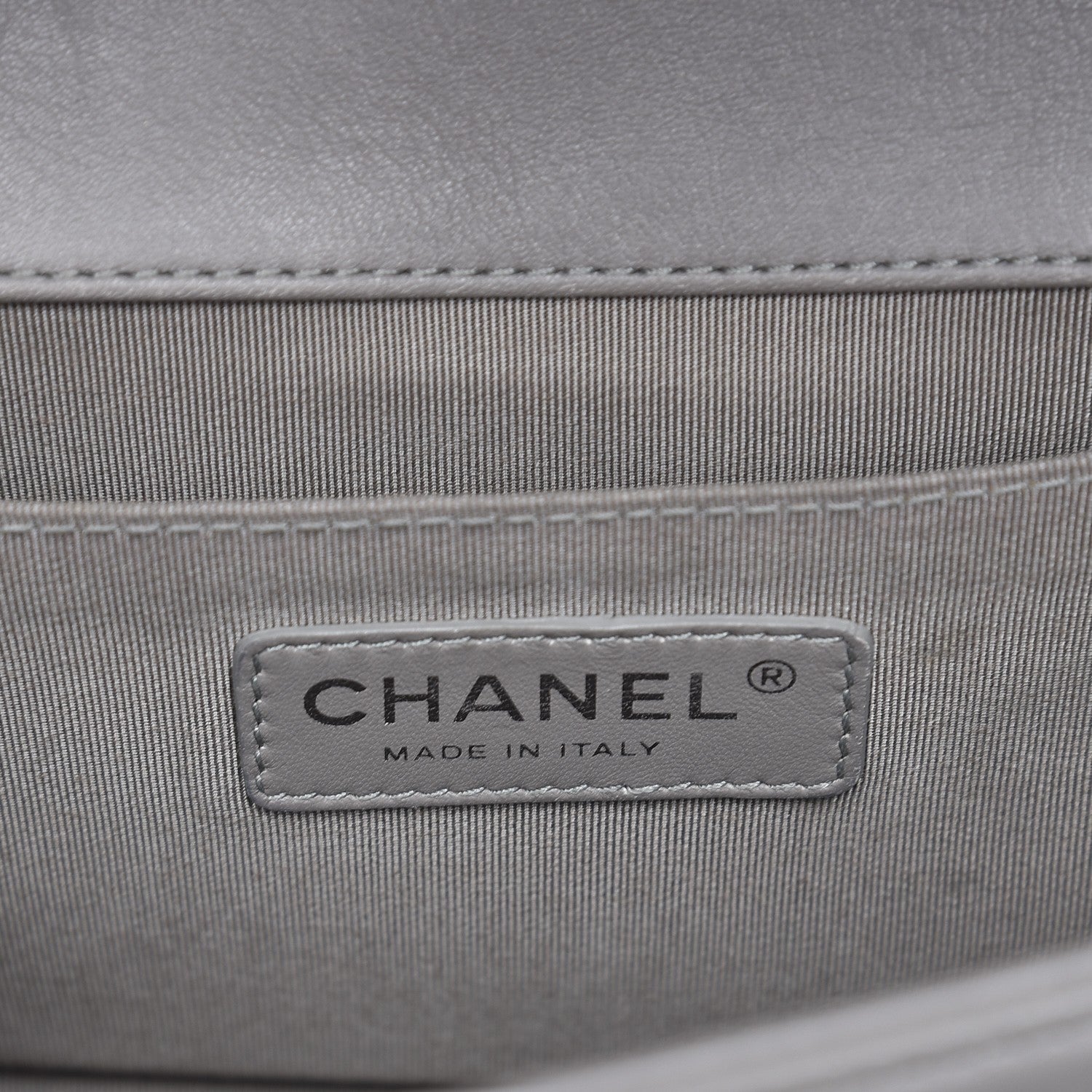 Chanel Lambskin Quilted Medium Boy Flap Grey 6 of 8