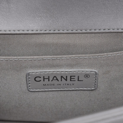 Chanel Lambskin Quilted Medium Boy Flap Grey 6 of 8