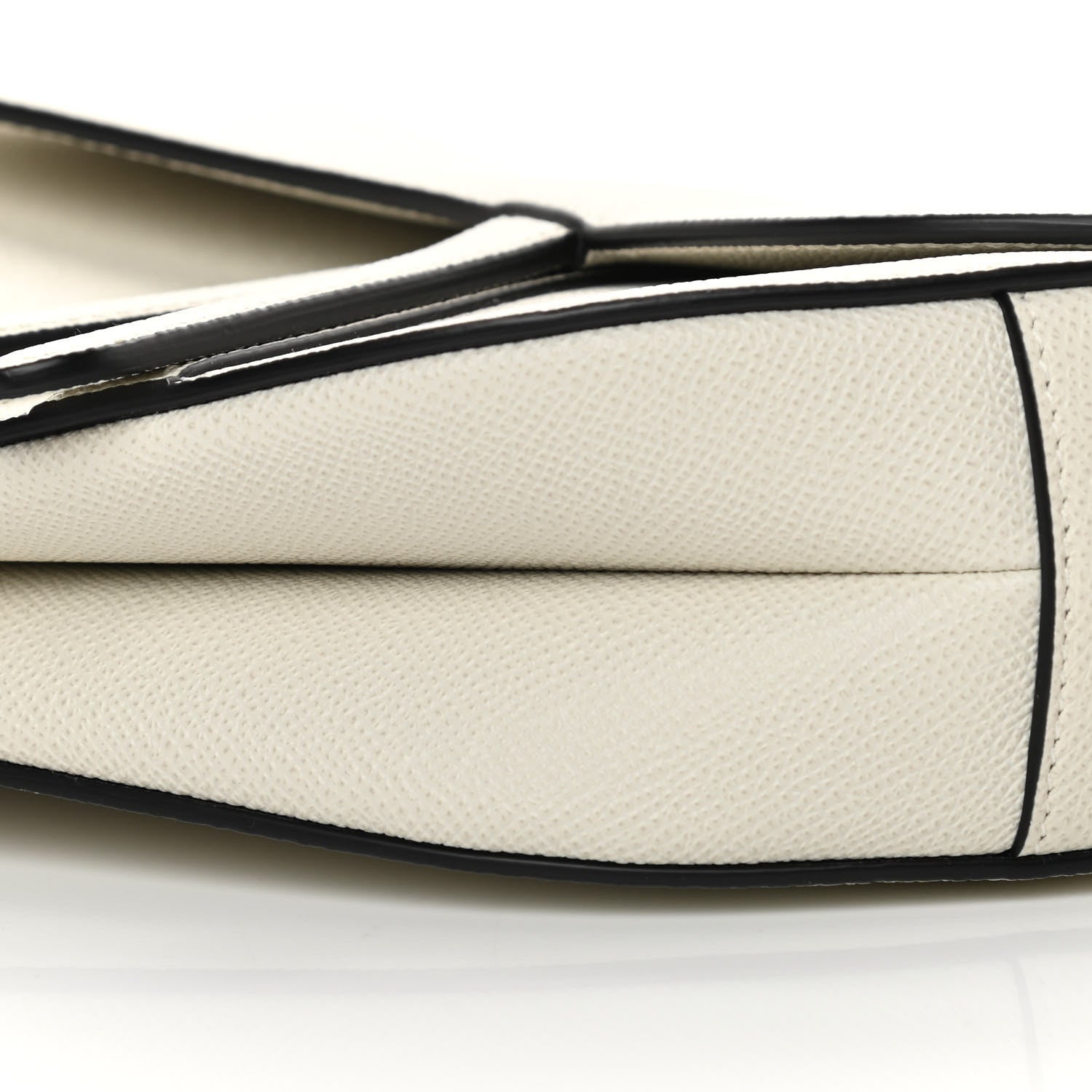 Christian Dior Grained Calfskin Saddle Bag White 10 of 11