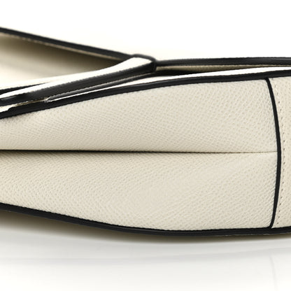 Christian Dior Grained Calfskin Saddle Bag White 10 of 11
