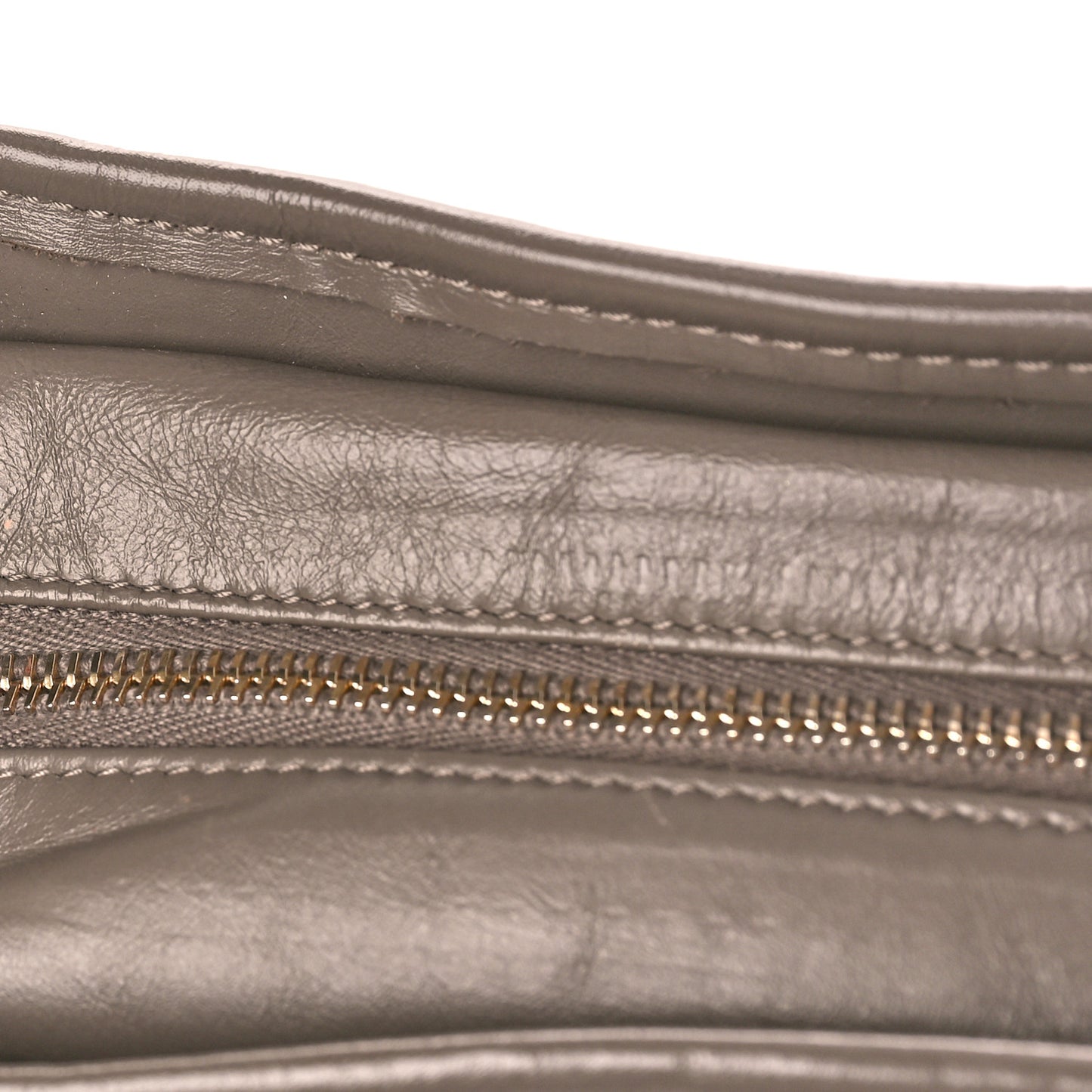 Aged Calfskin Quilted Medium Gabrielle Hobo Grey