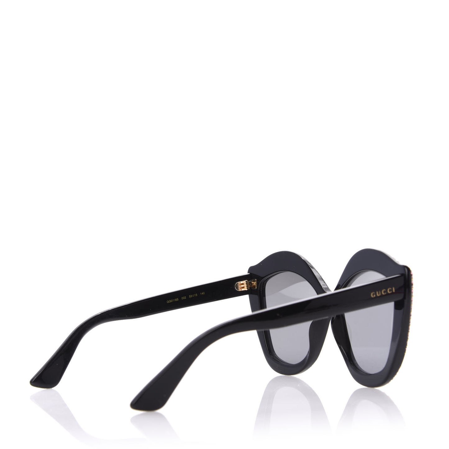 Crystal Cat Eye GG0118S Sunglasses Black