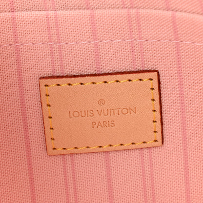 Louis Vuitton Damier Azur Neverfull MM GM Pochette Rose Ballerine 6 of 11