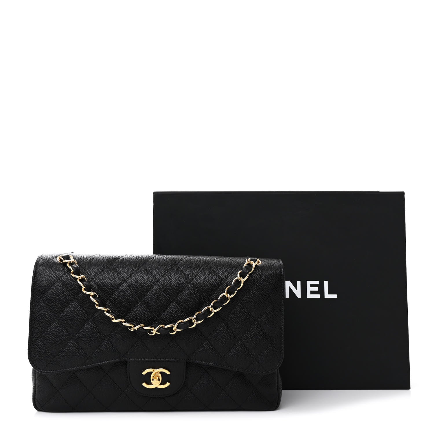 Chanel Caviar Quilted Jumbo Double Flap Black 11 of 11