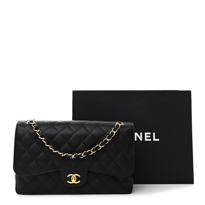 Chanel Caviar Quilted Jumbo Double Flap Black 11 of 11