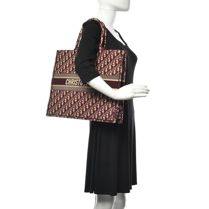 Christian Dior Oblique Large Book Tote Burgundy Multicolor 2 of 11