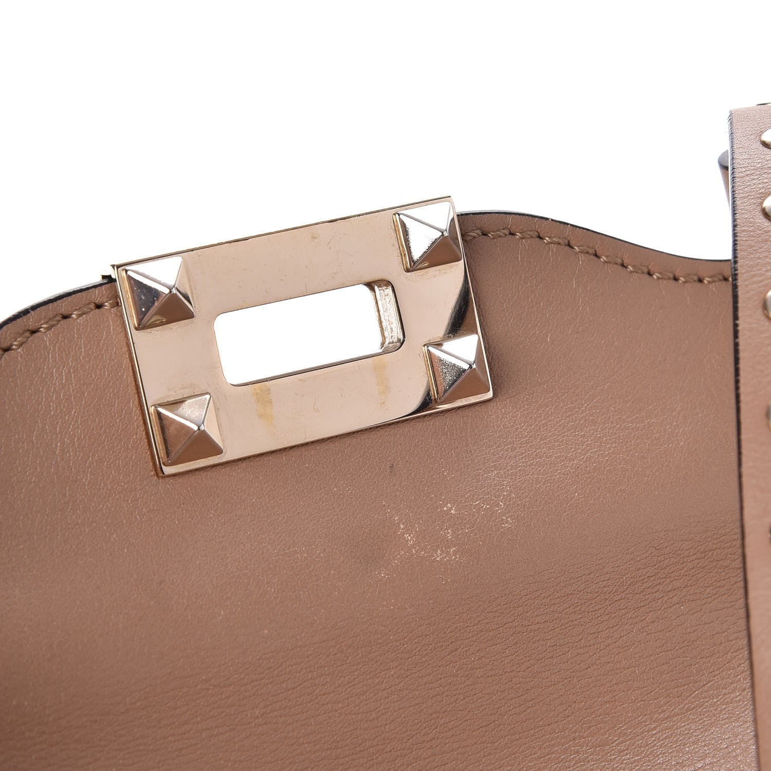 Valentino Garavani Vitello Small Rockstud Tote Alpaca 7 of 13