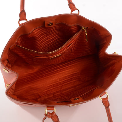 Prada Saffiano Lux Large Tote Papaya 5 of 10