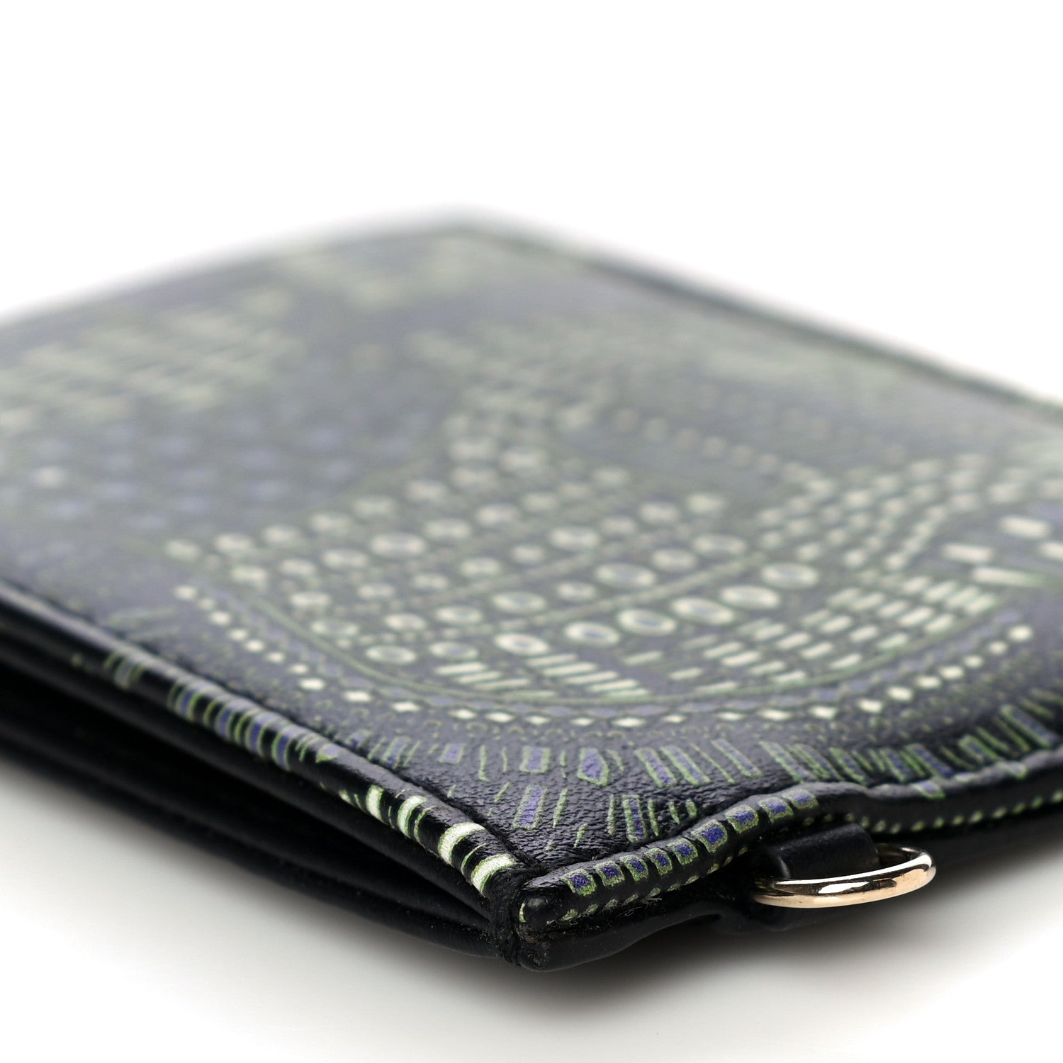 Christian Dior Calfskin Animals Card Holder Green 9 of 9