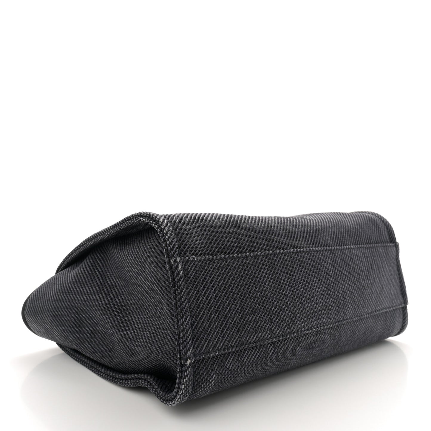 Mixed Fibers Calfskin Small Deauville Tote Black