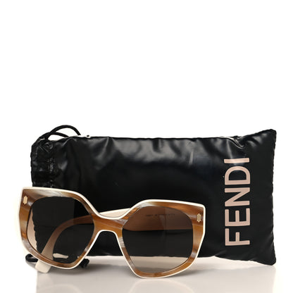 Fendi Acetate FF Fendi Butterfly Sunglasses FE40017I White 7 of 7