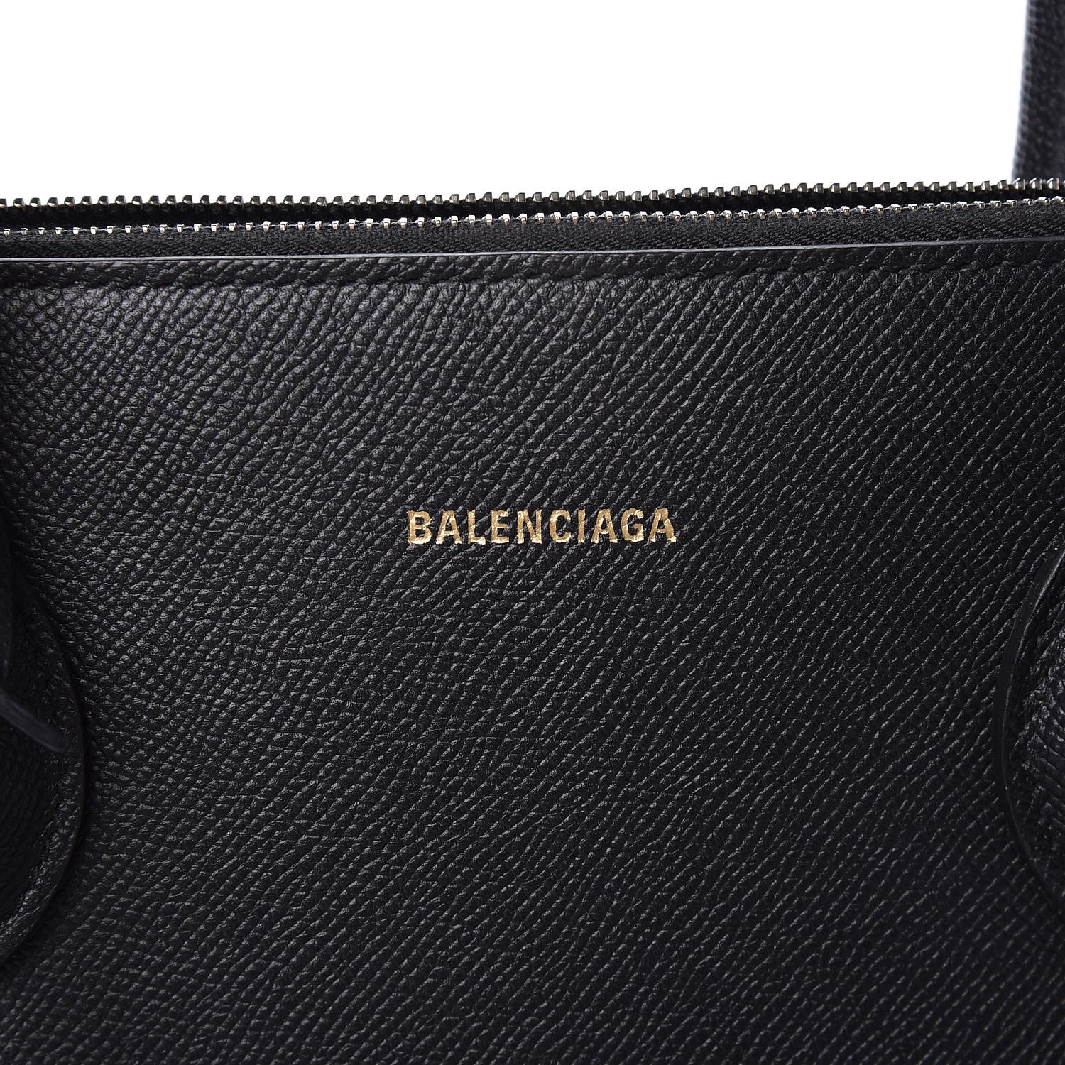 Balenciaga Signature Grained Calfskin Logo M Ville Top Handle Bag Black Rose Shocking 6 of 15