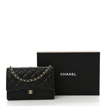 Chanel Caviar Quilted Compact Wallet On Chain WOC Black 13 of 13
