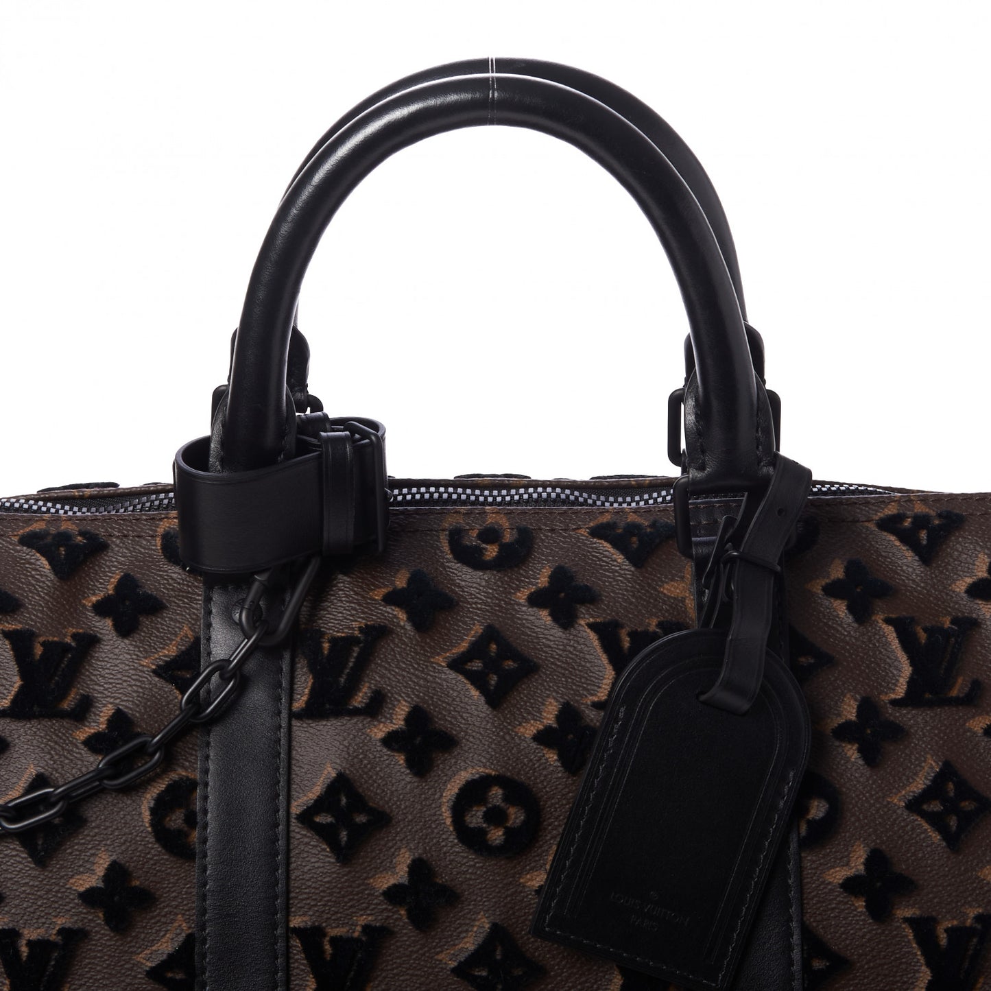 Monogram Tuffetage Keepall Triangle Bandouliere 50 Black Black