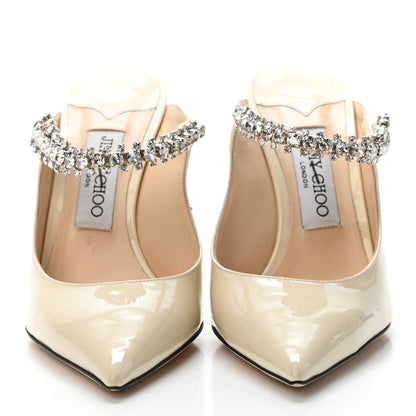 Jimmy Choo Patent Crystal Bing 100 Pumps 38 Linen 2 of 4