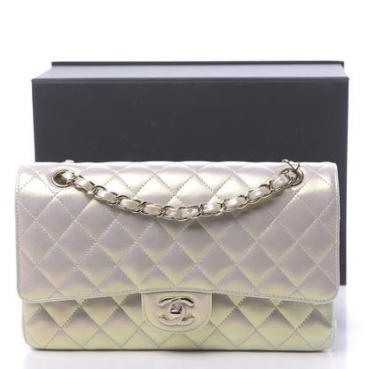 Chanel Iridescent Lambskin Quilted Medium Double Flap Ivory 11 of 11