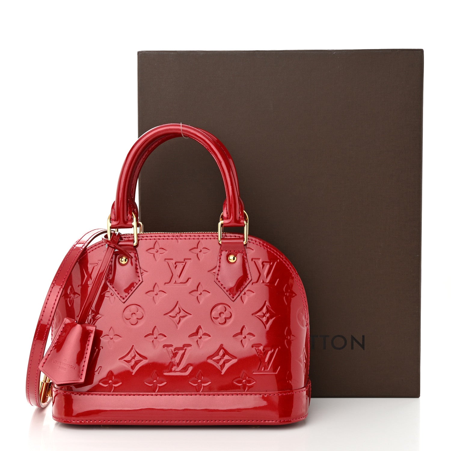 Louis Vuitton Vernis Alma BB Pomme D'Amour 10 of 10