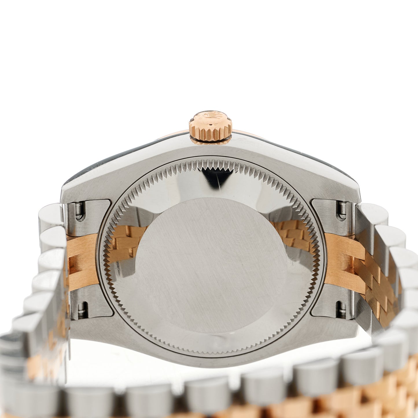 Stainless Steel 18K Everose Gold Diamond 31mm Oyster Perpetual Datejust Watch Chocolate Roman 178271